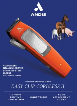 ANDIS COMPANY Andis® Easy Clip Cord/Cordless II Clipper- Clippers, Blades, & Accessories