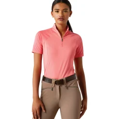 ARIAT-APPAREL Ariat® Ladies’ Soquel Quarter-Zip Short Sleeve Shirt- Short Sleeve Shirts