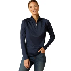 ARIAT-APPAREL Ariat® Ladies’ Sunstopper Quarter-Zip Base Layer 3.0- Show Shirts
