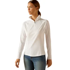 ARIAT-APPAREL Ariat® Ladies’ Sunstopper Quarter-Zip Base Layer 3.0- Show Shirts