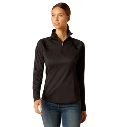 ARIAT-APPAREL Ariat® Ladies’ Sunstopper Quarter-Zip Base Layer 3.0- Show Shirts