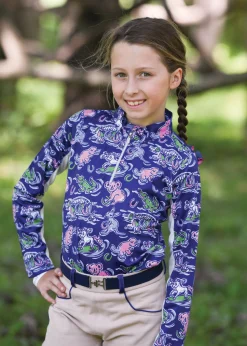 BELLE AND BOW EQSTRN Belle & Bow Equestrian Children’s Short Sleeve Sun Shirt-Kids Kids' Casual Riding Clothes