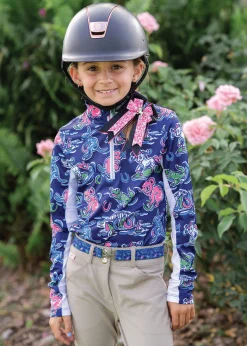 BELLE AND BOW EQSTRN Belle & Bow Equestrian Children’s Long Sleeve Sun Shirt-Kids Kids' Casual Riding Clothes