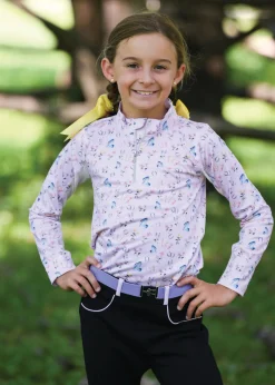 BELLE AND BOW EQSTRN Belle & Bow Equestrian Children’s Long Sleeve Sun Shirt-Kids Kids' Casual Riding Clothes