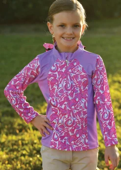 BELLE AND BOW EQSTRN Belle & Bow Equestrian Girls’ Pullover Long-Sleeve Shirt-Kids Kids' Casual Riding Clothes