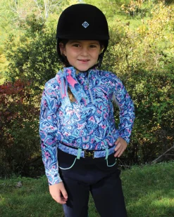 BELLE AND BOW EQSTRN Belle & Bow Equestrian Girls’ Long Sleeve Sun Shirt-Kids Kids' Casual Riding Clothes