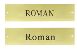 DOVER DROPSHIP Brass Halter Nameplate - 3 lines- Nameplates