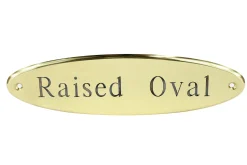 CRW Brass Raised Oval Nameplate- Nameplates