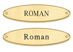 CRW Brass Raised Oval Nameplate- Nameplates