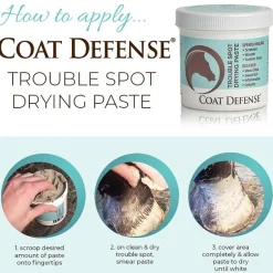 HORSEPOWDER INC Coat Defense® Trouble Spot Drying Paste- First Aid Supplies
