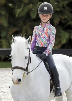 KIRSCH CoolBlast® 100 Kids’ Noma Long Sleeve Print Shirt-Kids Kids' Casual Riding Clothes