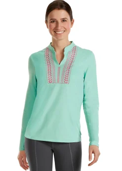 KIRSCH CoolBlast® 100 Ladies’ Notch-V Long Sleeve Top- Long Sleeve Tops