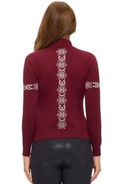 DANCING EQUESTRIAN Ladies’ "Snowflake" Sweater- Sweaters & Winter Tops