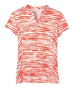 KIRSCH Dover Saddlery® Ladies’ Notch-V Stripe Short Sleeve Shirt- Short Sleeve Shirts