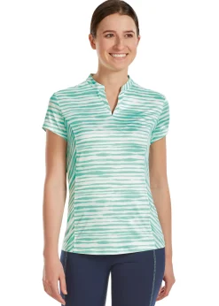 KIRSCH Dover Saddlery® Ladies’ Notch-V Stripe Short Sleeve Shirt- Short Sleeve Shirts