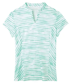 KIRSCH Dover Saddlery® Ladies’ Notch-V Stripe Short Sleeve Shirt- Short Sleeve Shirts