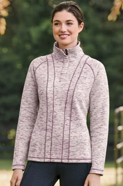 KIRSCH DS Textured Snap Neck Pullover- Sweaters & Winter Tops