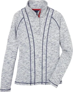 KIRSCH DS Textured Snap Neck Pullover- Sweaters & Winter Tops