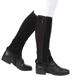 WEATHERBEETA Dublin® Children's Easy-Care Contrast Stitch Half Chaps-Kids Half Chaps|Kids' Half Chaps