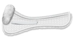 WORLD EQUSTRN BRNDS E.A. Mattes Platinum EWWA Sheepskin Dressage Correction Half Pad- Half Pads|Dressage Pads