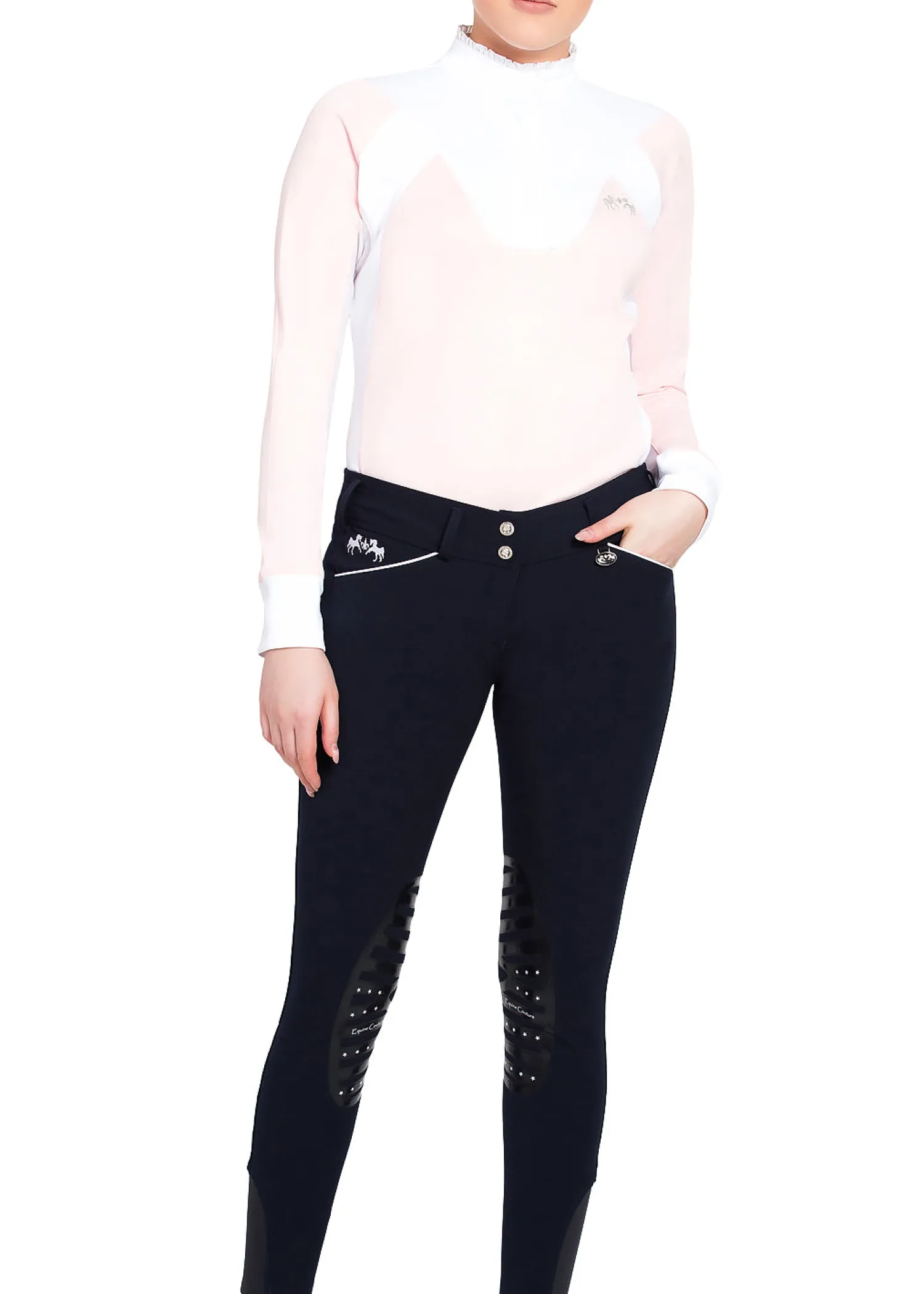 JPC EQUESTRIAN Equine Couture™ Ladies' Brittni Silicone Knee-Patch Breech- Knee Patch Breeches
