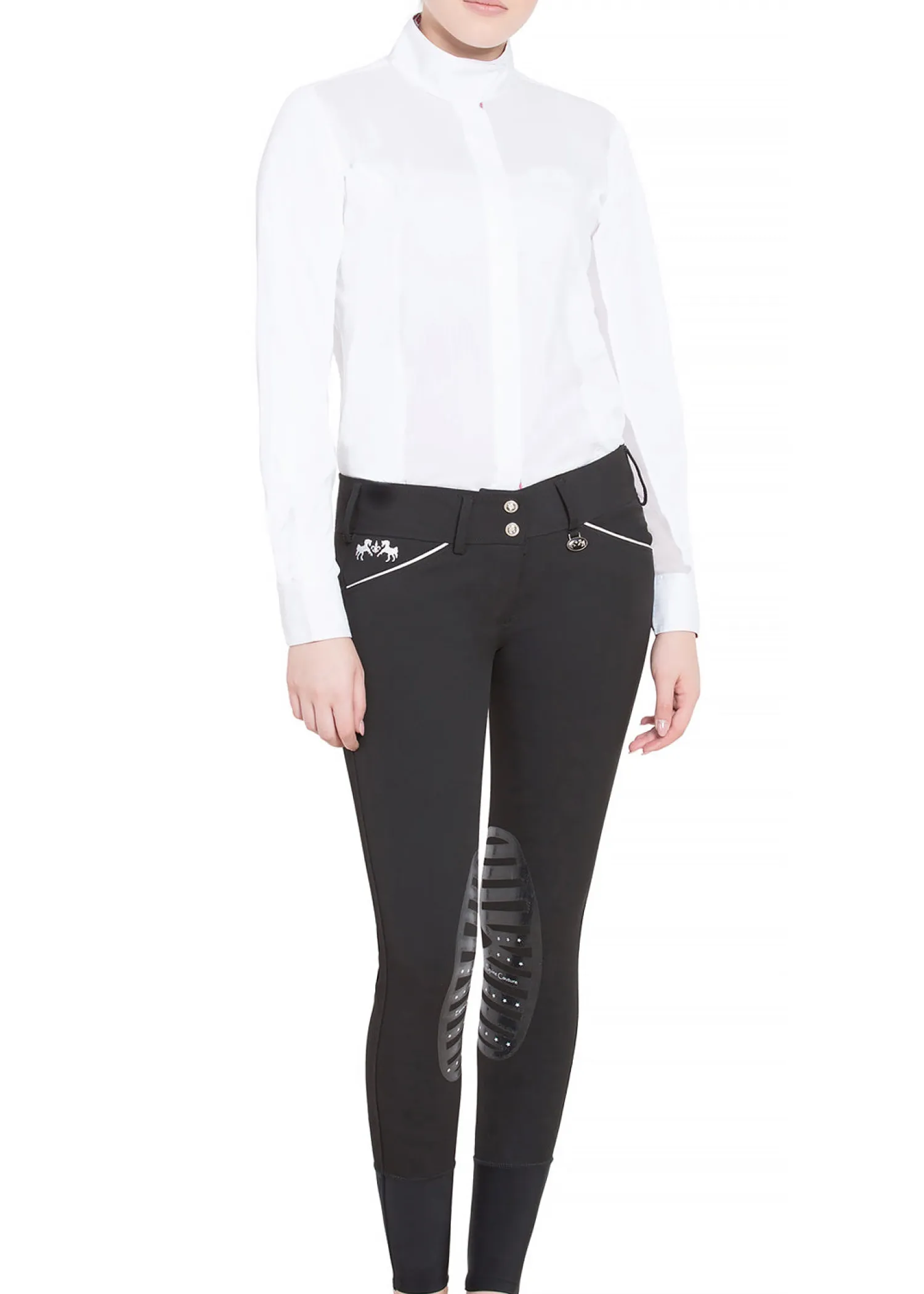 JPC EQUESTRIAN Equine Couture™ Ladies' Brittni Silicone Knee-Patch Breech- Knee Patch Breeches