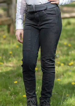 FITS RIDING FITS® Girls’ Denim Tread Knee-Patch Breech-Kids Kids' Breeches & Jods