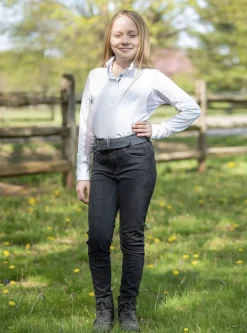 FITS RIDING FITS® Girls’ Denim Tread Knee-Patch Breech-Kids Kids' Breeches & Jods