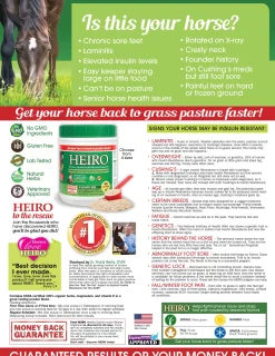 RJ MATTHEWS Heiro™ Healthy Equine Insulin Rescue Organical- Horse Supplements