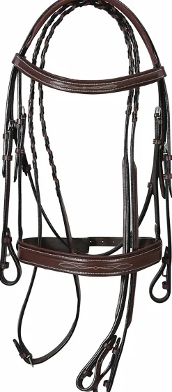 JPC EQUESTRIAN Henri de Rivel Mono Crown Bridle with Padded Wide Noseband- English Bridles