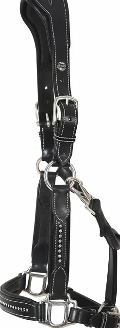 JPC EQUESTRIAN Henri de Rivel Padded Leather Crystal Halter- Halters