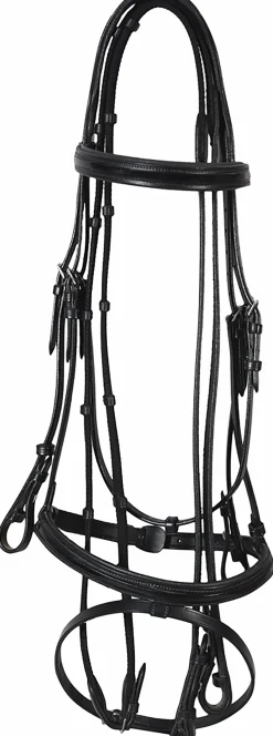 JPC EQUESTRIAN Henri de Rivel Piaffe Mono Crown Bridle with Flash Noseband & Patent Leather- English Bridles