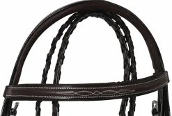 JPC EQUESTRIAN Henri de Rivel Pro Mono Crown Fancy-Stitched Padded Bridle with Laced Reins- English Bridles