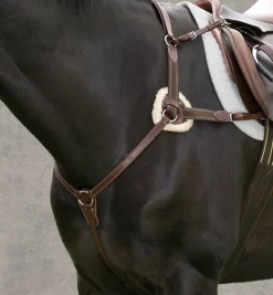 JPC EQUESTRIAN Henri de Rivel Pro 5-Point Elastic Breastplate Martingale with Running Attachment- Martingales & Breastplates