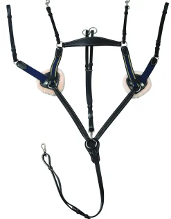 JPC EQUESTRIAN Henri de Rivel Pro 5-Point Elastic Breastplate Martingale with Running Attachment- Martingales & Breastplates