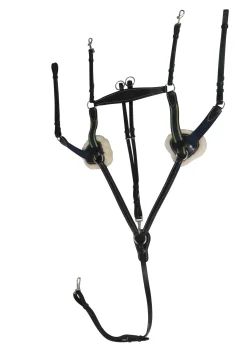 JPC EQUESTRIAN Henri de Rivel Pro 5-Point Elastic Breastplate Martingale with Running Attachment- Martingales & Breastplates