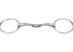 GEM-HERM SPRENGER Herm Sprenger® Satinox Double-Jointed Loose Ring Snaffle Bit with 14mm Mouth/70mm Rings- English Horse Bits