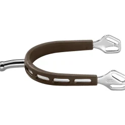 GEM-HERM SPRENGER Herm Sprenger® Ultra Fit Brown Grip Small Round Rowel Spurs- Spurs & Spur Straps|Spurs & Spur Straps
