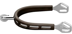 GEM-HERM SPRENGER Herm Sprenger® Ultra Fit Brown Grip Small Round Rowel Spurs- Spurs & Spur Straps|Spurs & Spur Straps