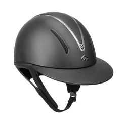 INT RIDING HELMET IRH® F1 Wide Brim Helmet with Leather Finish- Riding Helmets|Riding Helmets