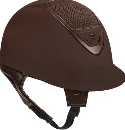 INT RIDING HELMET IRH® IR4G XLT Matte Brown Finish & Rose Gold Frame Helmet- Riding Helmets|Riding Helmets