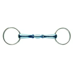 WEATHERBEETA JP by Korsteel® Blue Steel Oval Link Double-Jointed Loose Ring Bit- English Horse Bits