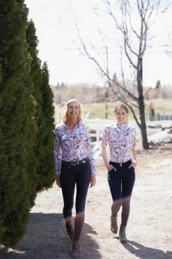 KASTEL DENMARK Ladies’ Gene Paintbrush Floral Long Sleeve Shirt- Long Sleeve Tops