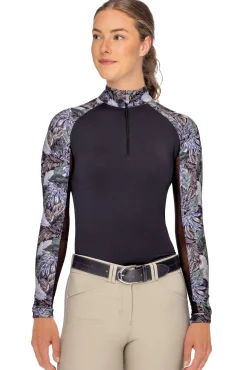 KASTEL DENMARK Ladies’ Mitzi Quarter-Zip Long Sleeve Raglan- Long Sleeve Tops