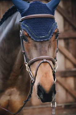 KENTUCKY HORSEWEAR Wellington Stone & Pearl Fly Veil- Ear Bonnets|Ear Bonnets