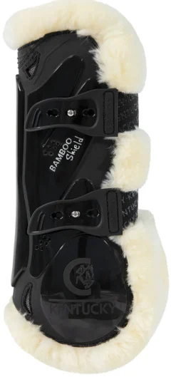 KENTUCKY HORSEWEAR  Vegan Sheepskin Elastic Tendon Boots with Bamboo- Horse Boots