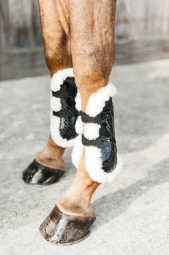KENTUCKY HORSEWEAR  Vegan Sheepskin Elastic Tendon Boots with Bamboo- Horse Boots