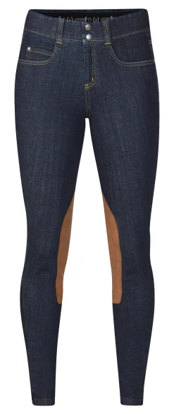 KERRITS ® Ladies’ Stretch Denim Knee-Patch Breech- Knee Patch Breeches