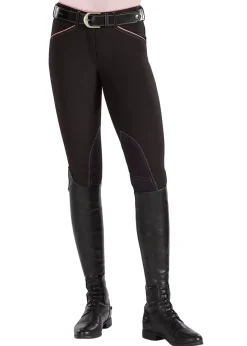 SUPERHOUSE Ladies’ Wellesley Piped Knee-Patch Breech- Knee Patch Breeches