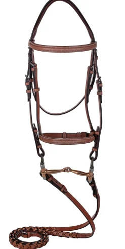 JPC EQUESTRIAN Laureate by Henri de Rivel Raised Fancy-Stitched Bridle with Laced Reins- English Bridles